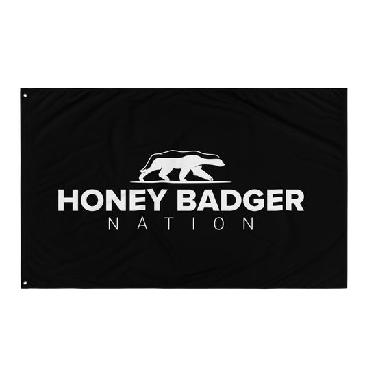Honey Badger Nation Logo Flag