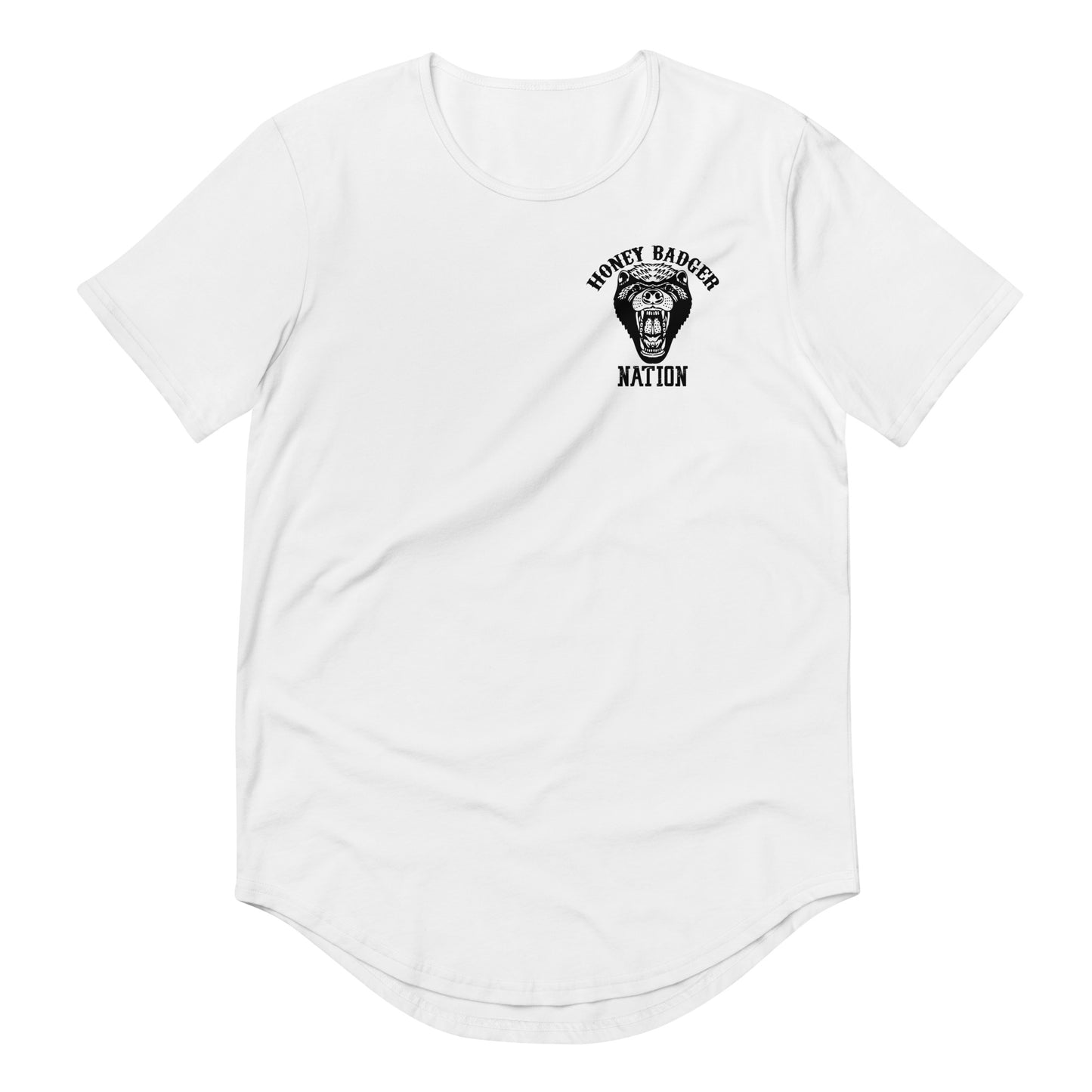 Retro Badger Men's Curved Hem T-Shirt