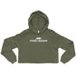White Honey Badger Logo Women's Crop Hoodie