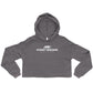 White Honey Badger Logo Women's Crop Hoodie